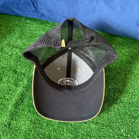 Hooey Roughy Rodeo Trucker Hat Tan Black Mesh Snapback Yupoong Western Cap OS - Picture 8 of 13